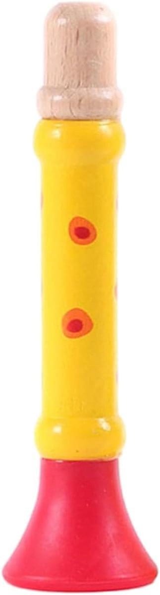 Houten Fluit Speelgoed - Kinderinstrument Muziek - Muziek Ontdekking - Perfect voor Kleine Handen - 12 cm - Willekeurig