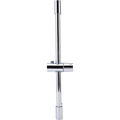 Douche Glijstang Rond Metaal Handdouche Glijstang met Verstelbare Douchekop Houder voor Badkamer 40cm Electroplated white