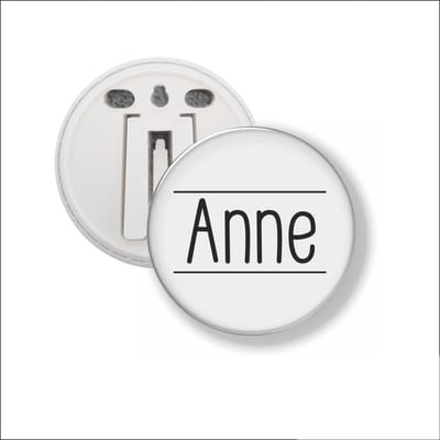Button Met Clip 58 MM - Anne