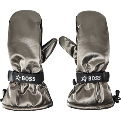 Boss Unisex-skiwanten voor volwassenen met metallic-effect (Grijs)