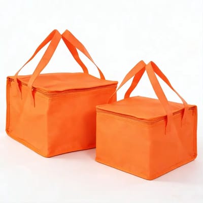 Koeltas - 2 stuks - Koningsdag - 40x40x22cm - Exclusief kamperen - 35L Ultracapaciteit - Geïsoleerde Koeltas - Herbruikbare Pizza Bezorgtas - Geïsoleerde Thermoskan voor Warme en Koude Maaltijden - OranjeKoeltas