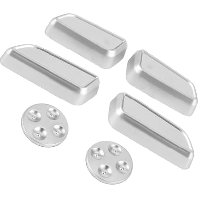 6 stuks Auto Stoelverstelling Knop Cover Trim Aluminiumlegering Geschikt voor Tesla Model 3YXS gray