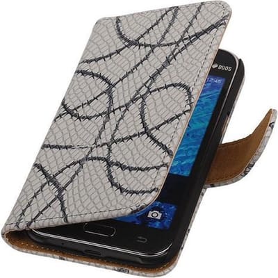 Grijs Basketbal Hoesje Samsung Galaxy J1 Booktype Wallet Cover
