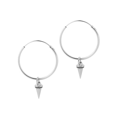 Zilver Hoop met Hoorn 22 MM