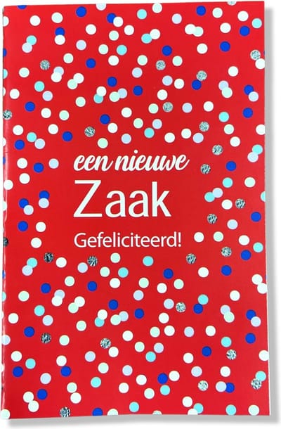 Een nieuwe zaak gefeliciteerd! - 12x17cm - Gevouwen kaart inclusief envelop - Nieuwe Zaak
