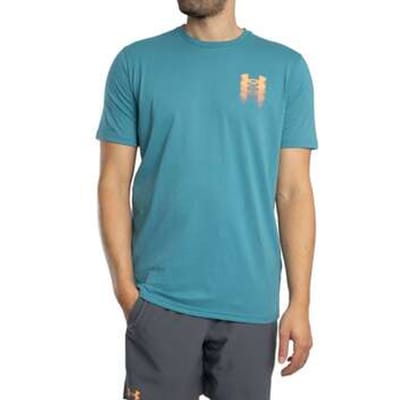 T-shirt Korte Mouw Under Armour Losvallend T-shirt met wazig logo op de achterkant