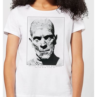 Universal Monsters The Mummy Portrait Dames T-shirt - Wit - S