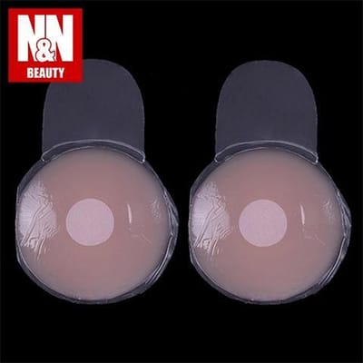 N&N Zelfklevende Herbruikbare Tepel Cover Plak Bh - Transparant - 1 PAAR