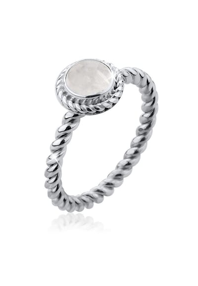 Nenalina - Ring - Mondstein Geburtsstein Juni Boho Trend 925 Silber - Dames
