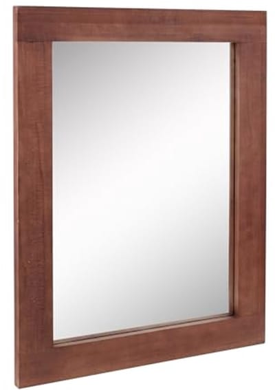 Hangende Wandspiegel in Hout - Vintage Accentspiegel 24" x 18"