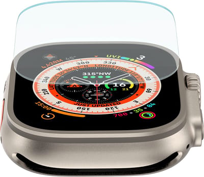 YONO Screen Protector Glas geschikt voor Apple Watch Ultra (49 mm) - Scherm Folie Bescherming - Transparant