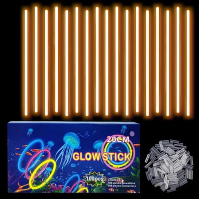 100 Stuks Lichtgevende Sticks Oranje Feestverlichting voor Kinderen en Volwassenen