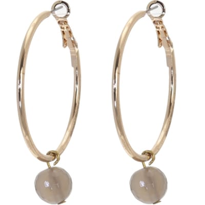Behave - Oorbellen - Oorringen natuursteen - Bohemian chic - 5 cm