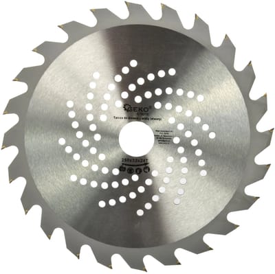 GEKO Cirkelzaagblad - 250 mm - TCT - 24T - Koelgaten - 32 mm asgat