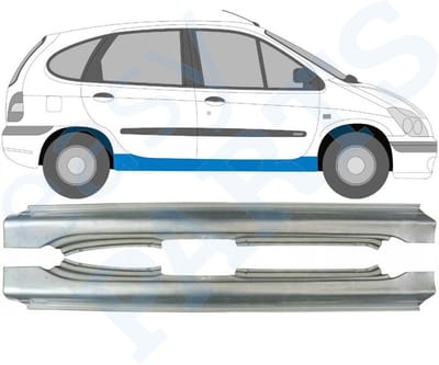 Volledige dorpel voor Renault Megane I Scenic 1995-2003 / Links + Rechts / Set