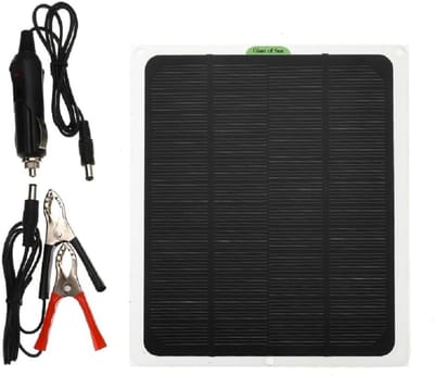 Zonnepaneel Oplader - Batterij Lader - Noodstroom Voorzien - Waterdicht Ontwerp - 10W - Zwart