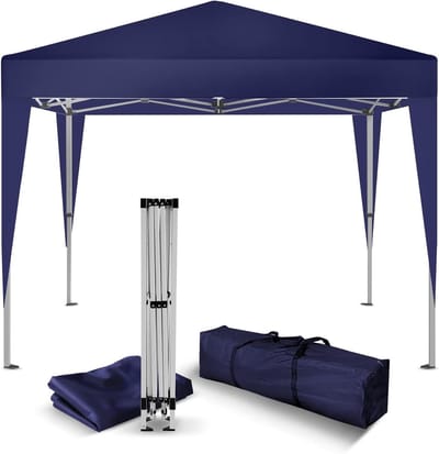 Pop-up Paviljoen - Vouwtent Tuinpaviljoen - Feestjes Buiten - Waterdicht UV-bescherming - 3 x 3 m - Blauw