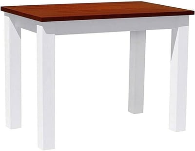 Eettafel Keukentafel - Houten Tafel - Gezellig Tafelen - Handgemaakt Massief Hout - 60 x 110 cm - Wit