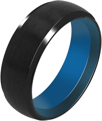 AKZENT Akzent herenring Tungsten, geschikt voor gravure, duurzaam, maat 62 - 70