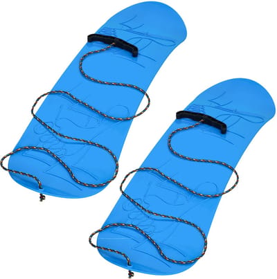 KOTARBAU® 2 stuks Speelgoed Snowboard, Kunststof, 68x20 cm, Blauw, Sneeuw Slee, Plastic Glijder Sneeuw, zonder Binding, met Touw, Sneeuwglijder, Slee
