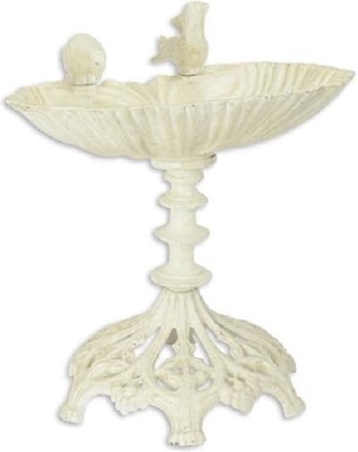Vogelbad - Lelieblad - Gietijzer - 54 cm hoog
