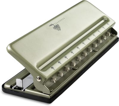 Bureau PUNCH - Papier Prikker - Papier Verwerken - Stabiele stalen constructie - 6 vellen - Zwart
