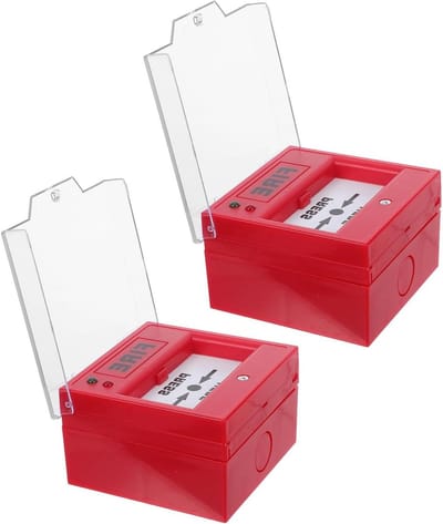 Handmatige Alarmknop - Noodknop Brand - Veiligheid Verhoging - Met Resetfunctie - 2 Sets - Rood