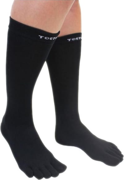 TOETOE Everyday Mid-Calf Heren teensokken - Zwart - 41-48 - Teensokken