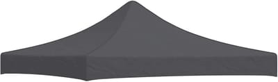 Partytent Dak 3x3 m - Antraciet - 600D Oxford met PVC-coating - Reservedak voor Vouwtent - Waterbestendig & UV-werend - Exclusief Frame
