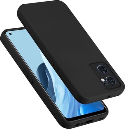 Cadorabo Hoesje geschikt voor OPPO Find X5 Lite in LIQUID ZWART - Beschermhoes gemaakt van flexibel TPU silicone Case Cover