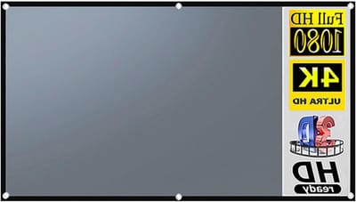 Projectiescherm Metalen Frame - Projectiescherm Buiten Binnen Projectiescherm - Thuisbioscoop Creëren - Anti-glare Lichtbestendig - Optioneel 60-133 inch - Zwart