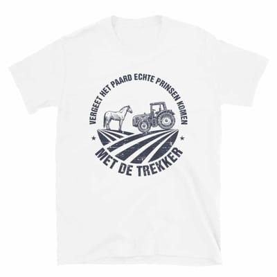 AGRIFANS® Vergeet het paard echte prinsen komen met de trekker! - Heren T-shirt - S