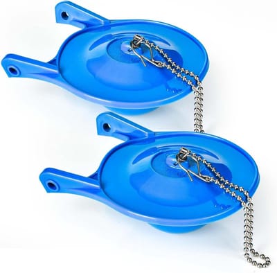 Toiletflapper Vervangingsset - Toiletketting Onderdeel - Lekken Voorkomen - Universele Compatibiliteit - 3 Inch - Blauw