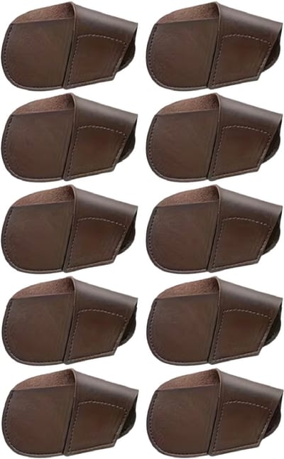 Golf Club Covers IJzer Bruin – Golf Headcover Set – Bescherming voor je IJzers - Golfclub Covers - 10 stuks - Leer - Golf Accessoires - Golf Headcovers - Golf Spullen