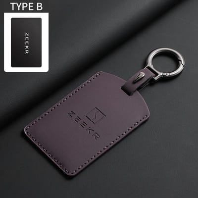 Leren Autotoetsenbord Hoesje Voor Zeekr X 001 007 009 Originele Auto Kleur Afstandsbediening Hoesje Sleutelhanger Beschermer Houder Shell Accessoire black