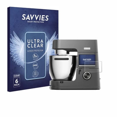 Savvies - Screenprotector voor Kenwood Cooking Chef KCL96.004DG - Folie Beschermfolie transparant 6 Stuks
