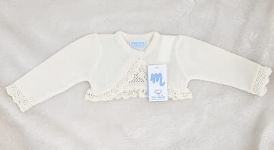 Mac Ilusion Gebreid Vestje/Bolero Meisjes | 9275 | Ecru/Créme/Créme | Bliss Glans | 1 maand | maat 56