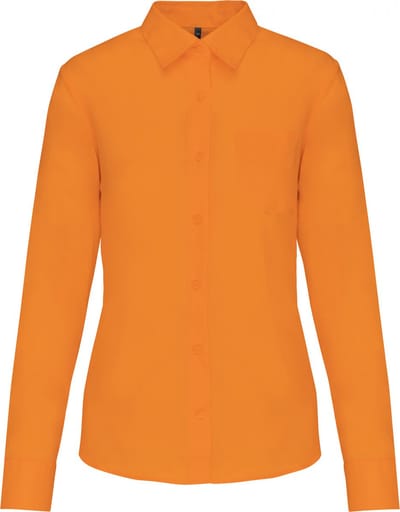 Kariban Overhemd in onderhoudsvriendelijk polykatoen-popeline dames K549 - orange - S