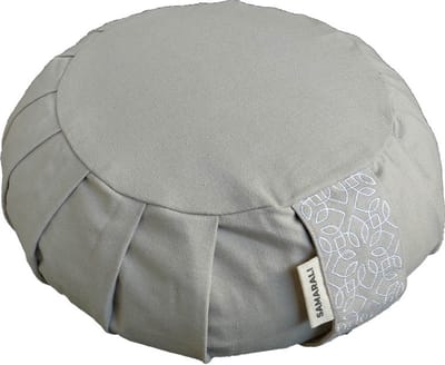 Samarali Zafu Meditatiekussen van Biologisch Katoen 34 x 34 x 14 cm – Boekweitkaf Vulling – Ergonomisch Zitkussen voor Juiste Houding – Voor Meditatie, Yoga & Ademhalingsoefeningen – Wasbare Hoes