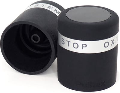 AntiOx wijnstopper Tech Blister - zwart