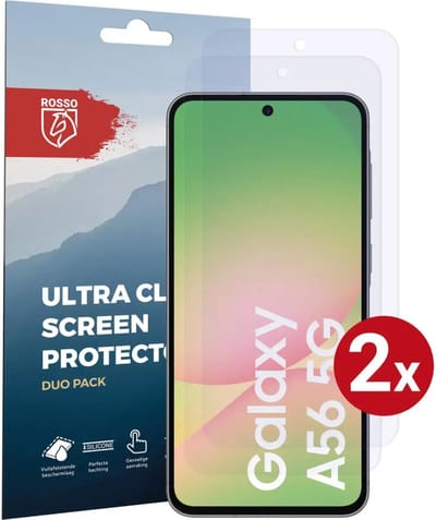 Rosso Screen Protector Geschikt voor Samsung Galaxy A56 | Ultra Clear Duo Pack | TPU Folie | Case Friendly Beschermfolie | 2 Stuks