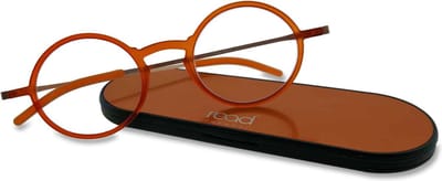 Read Eyewear CHAP33M Leesbril +1.00 - Clear orange - Rond montuur - Incl. aluminium hardcase