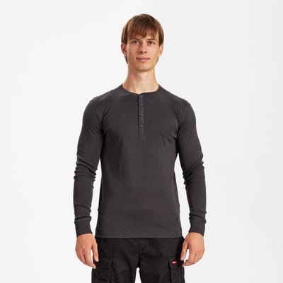 Engel Extend Grandad T-shirt met lange mouwen 9257-565 - Anthracite Grey - L
