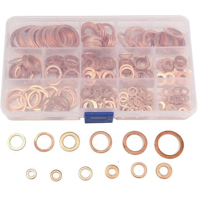 280 stuks massief koperen ringafdichting platte ring pakkingset voor auto SUV vrachtwagen 4X4
