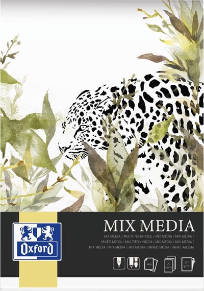 Tekenblok oxford mix media a4 25 vel | 5 stuks