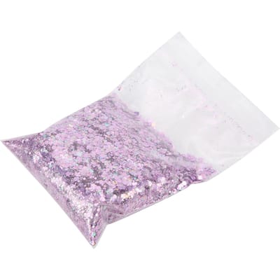 Paillettes pour Ongles 50g PET Rose Rêveur Hexagonales Résine Sequins pour Corps Visage Cheveux Maquillage Nail Art MHB‑22916 white