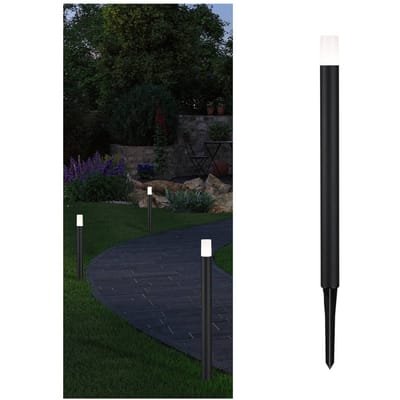 Plug & Shine LED-bolderlamp Flarea Enkele lamp IP65 cilindrisch 600 mm 3000K 3,6W 150lm 24V Zwart Metaal