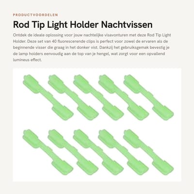 Dailygoods- Lichtstick Clip 40 Stuks - Draagbare Houder - Fluorescerende Clip - Vissen Accessoire - ABS Materiaal - Geschikt voor Hengels - Vissersclip