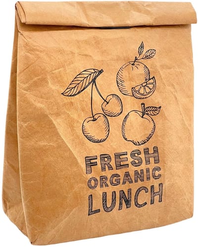 Dailygoody - Lunchzak - Geïsoleerde Lunchtas - Ideaal voor Koude en Warme Maaltijden - Bruin - Thermische Tas - Perfect voor Op Uitstapjes - 8 Liter
