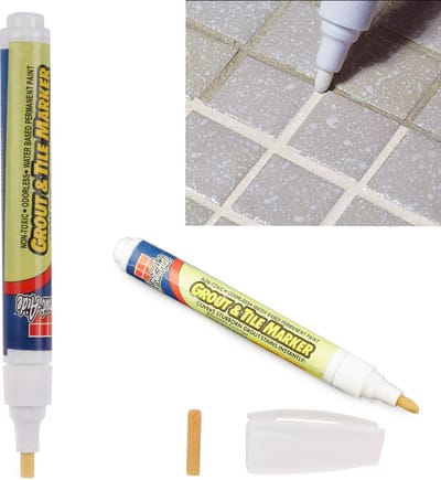 Marker voor verfrissende reiniging van witte voegen - Voegenmarker badkamer en keuken - Voegenpen cleaner - Tegelvoegen schoonmaken - Voegenstift wit